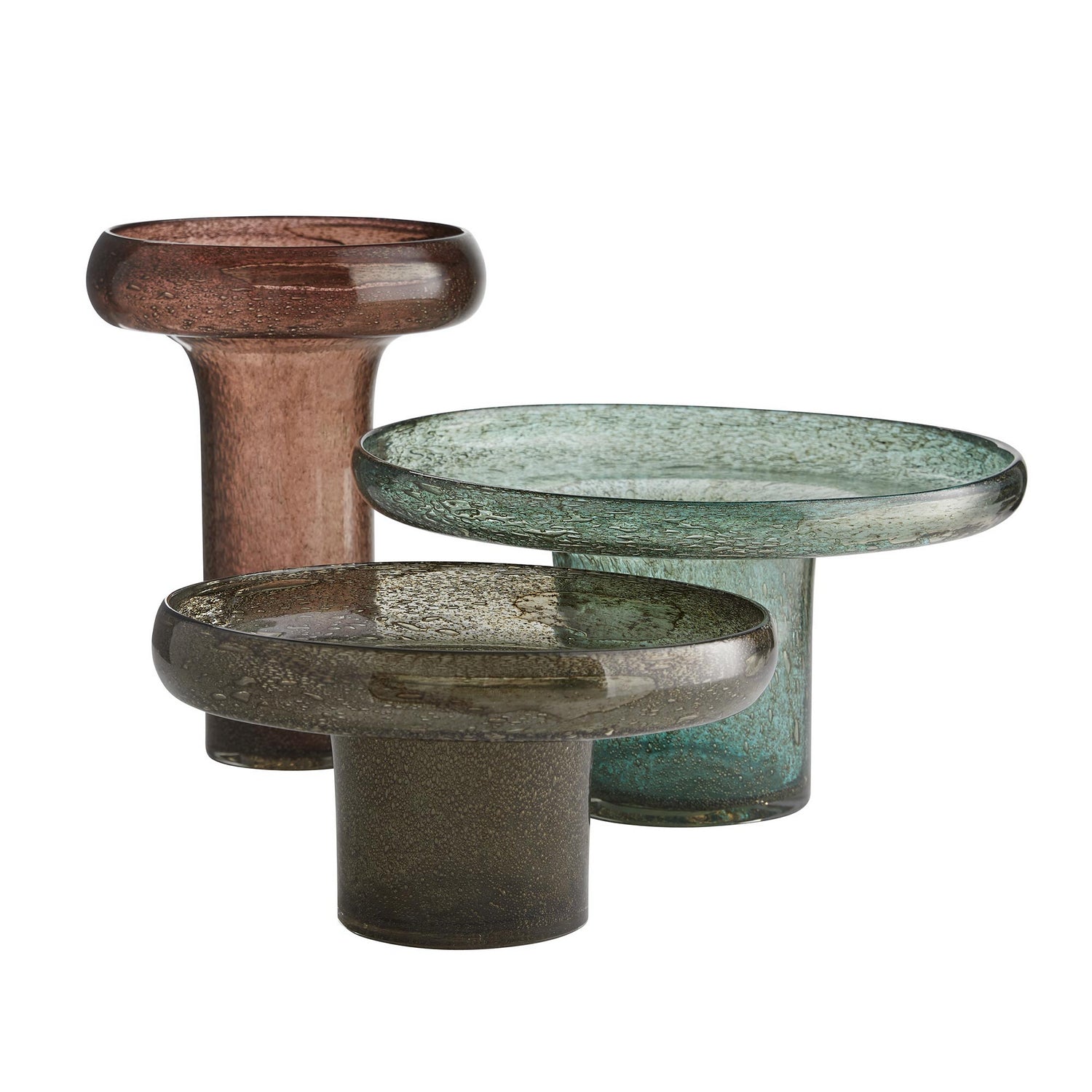Phoebe Vases, Set of 3 in Dark Smoke