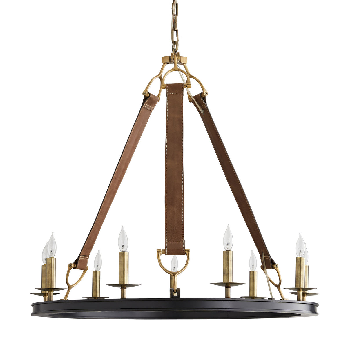 Chaney Nine Light Chandelier in Bronze