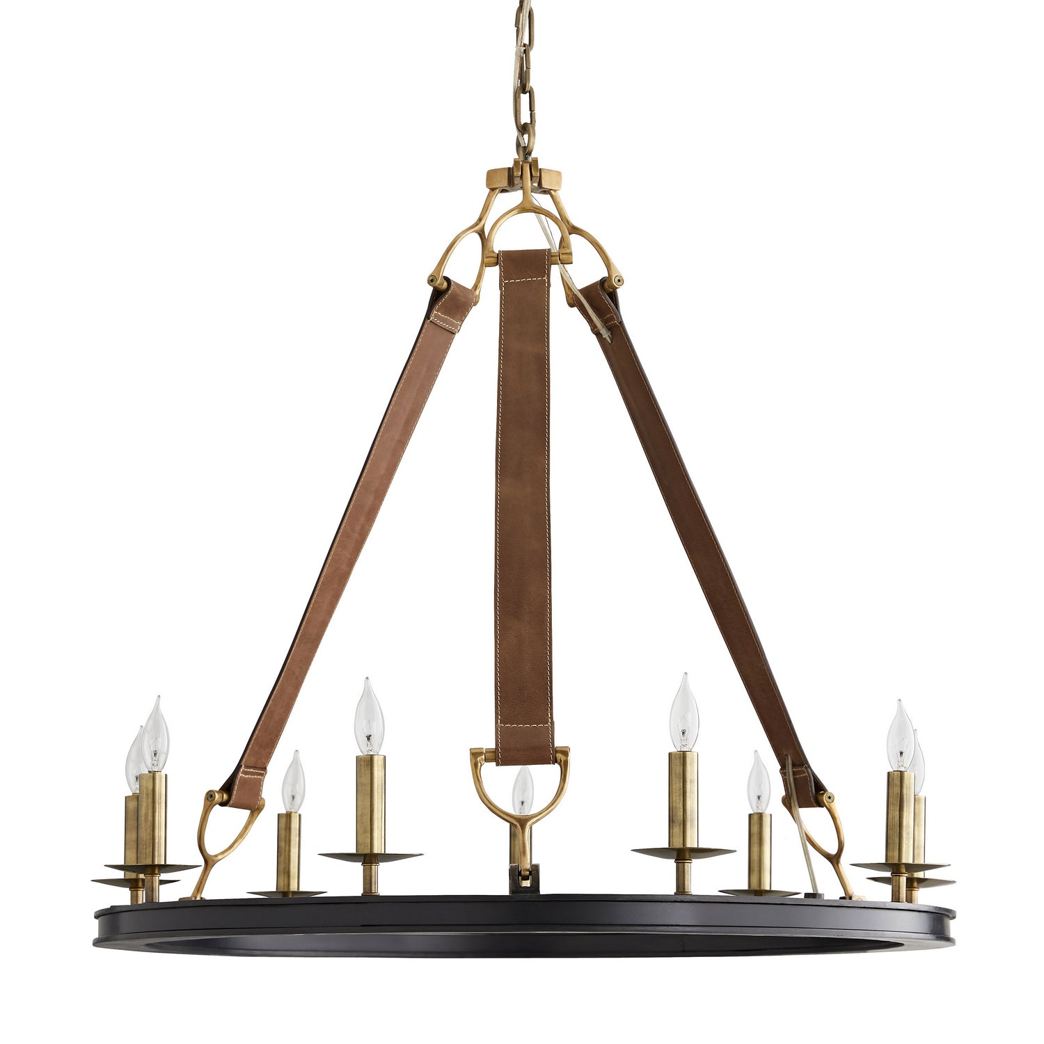 Chaney Nine Light Chandelier in Bronze