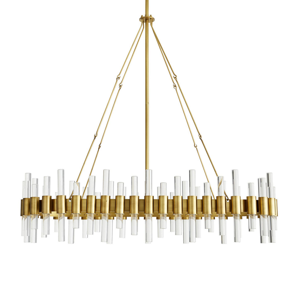 Haskell Ten Light Chandelier in Antique Brass
