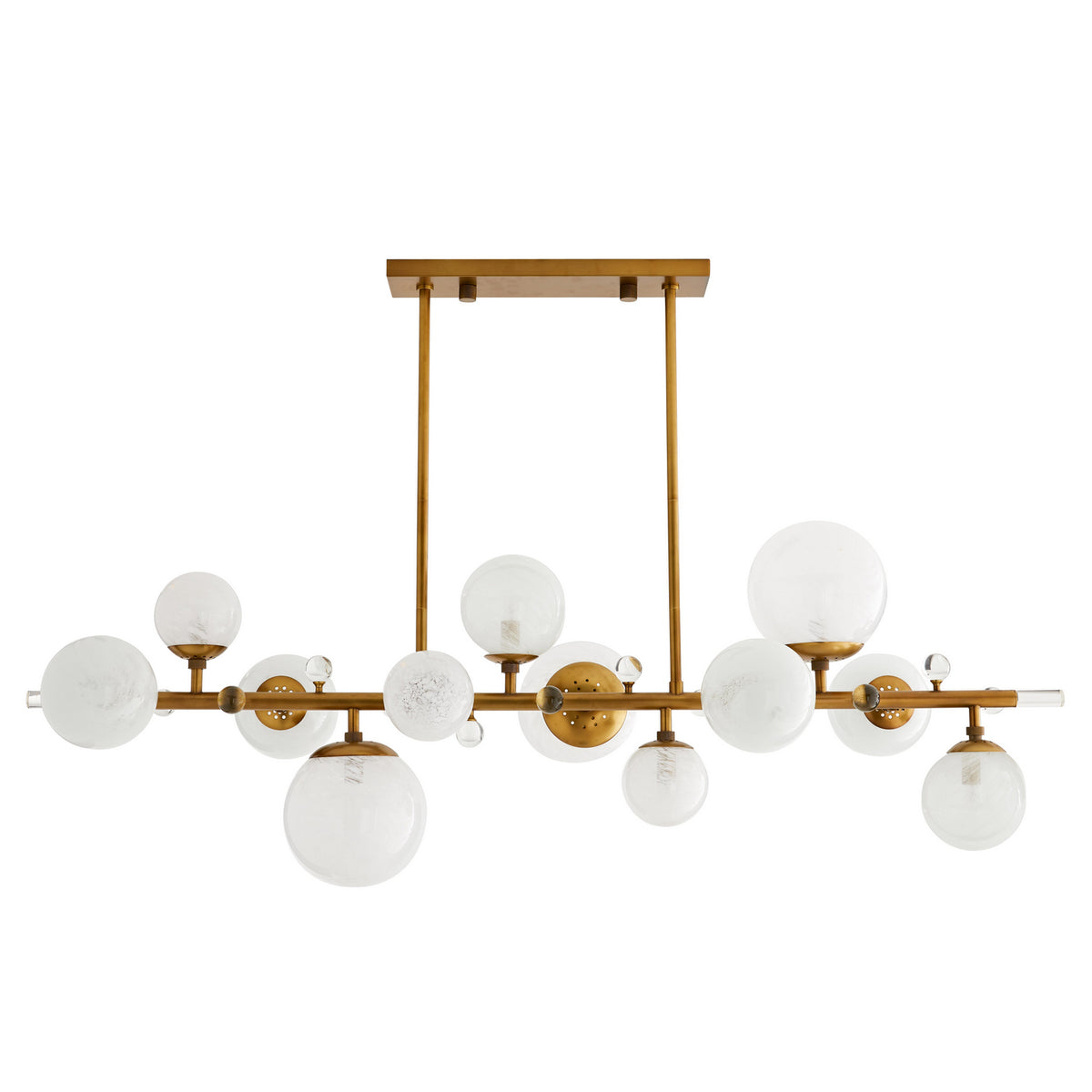 Troon 12 Light Chandelier in Antique Brass
