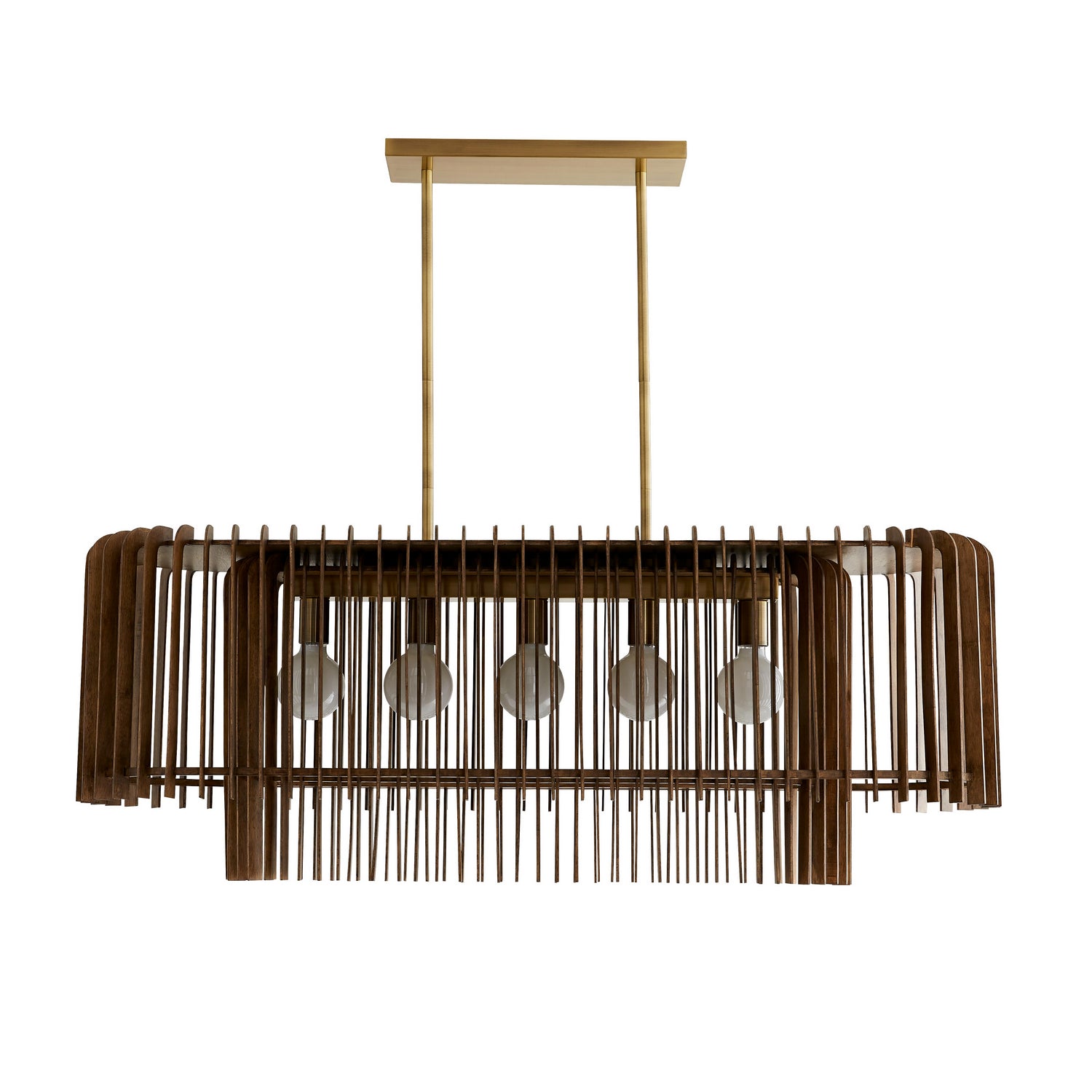 Valencia Five Light Chandelier in Dark Walnut