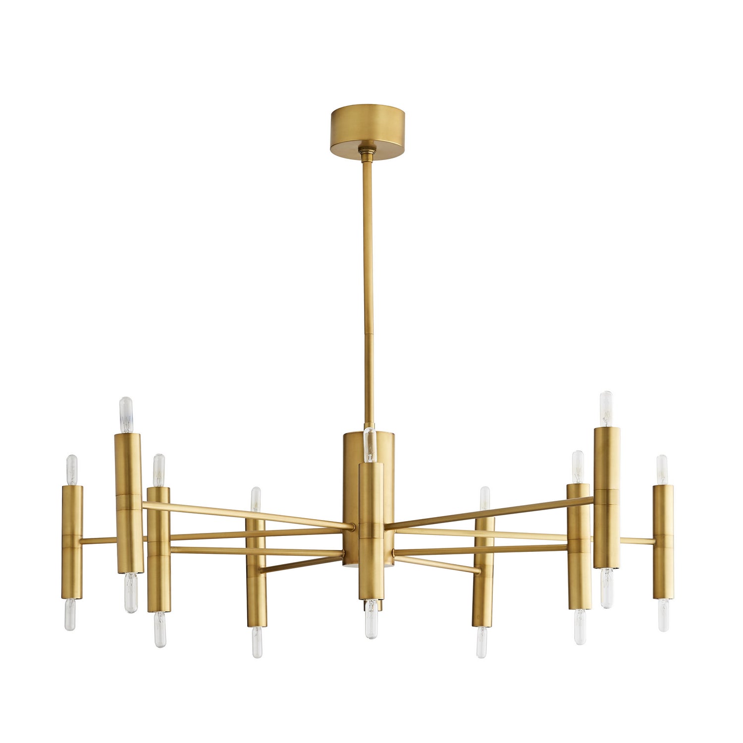 Bozeman 20 Light Chandelier in Antique Brass
