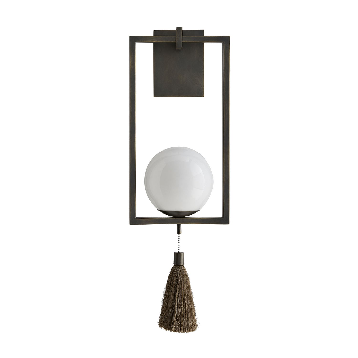 Trapeze One Light Wall Sconce in Aged Bronze