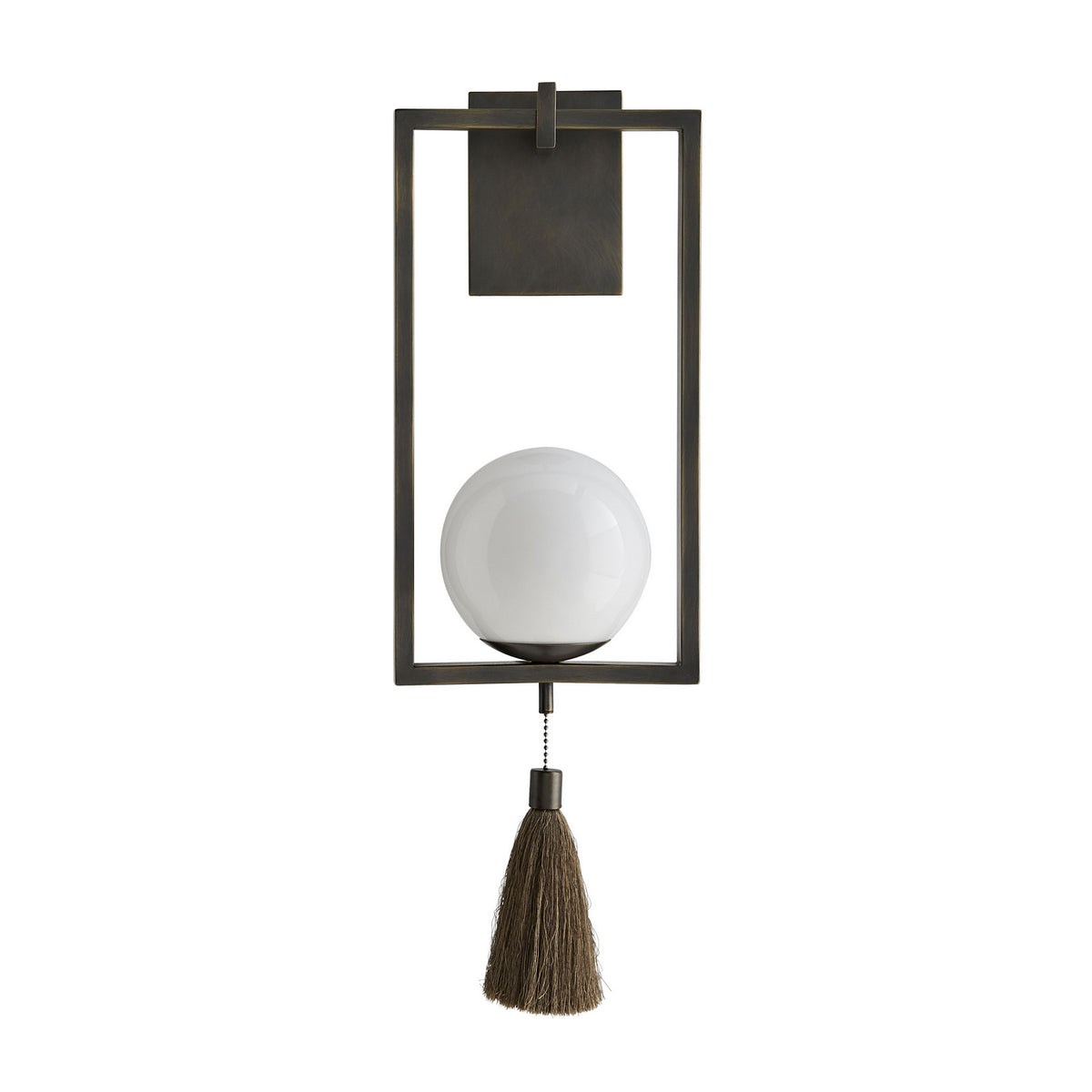 Trapeze One Light Wall Sconce in Aged Bronze