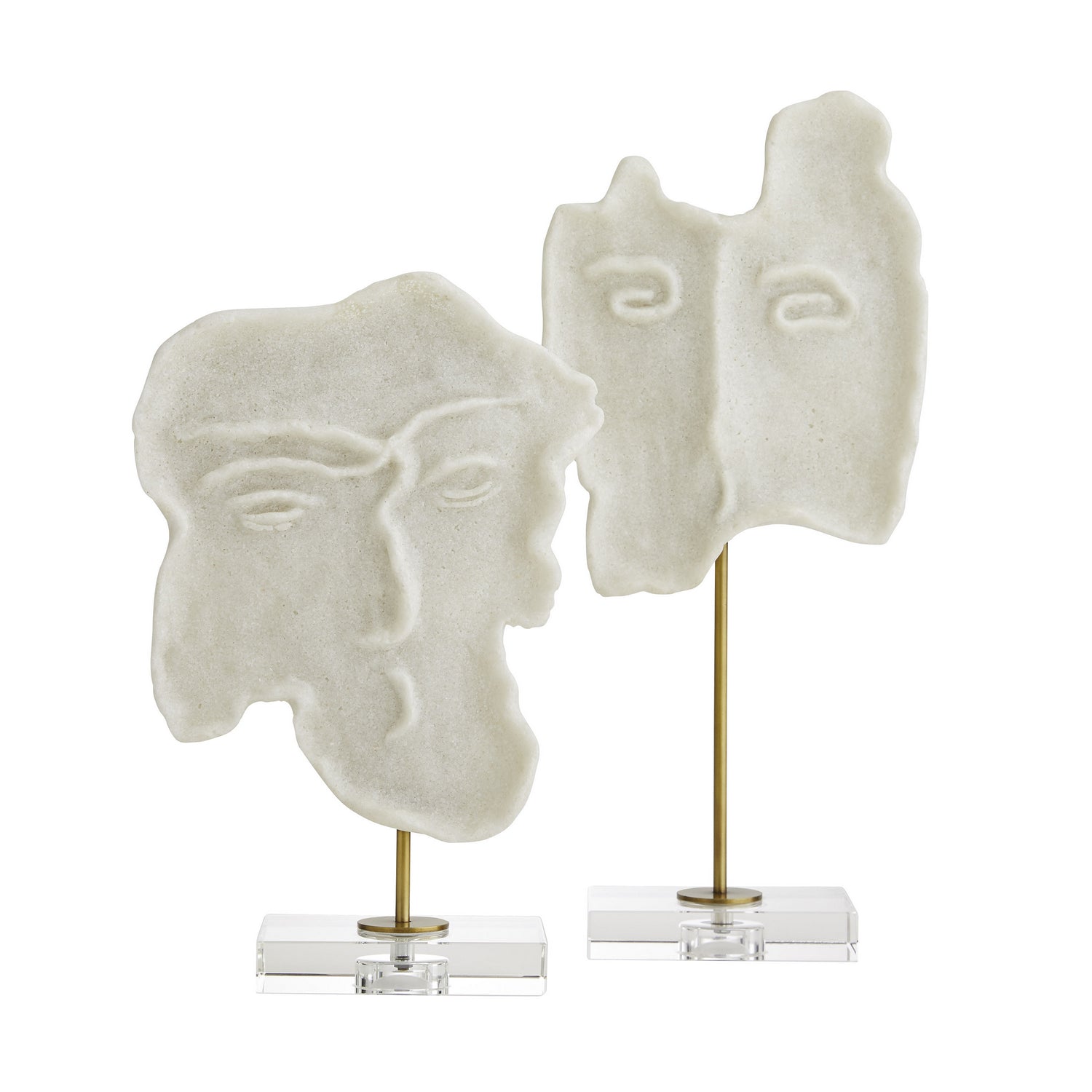 Davids Sculpture, set of 2 in White