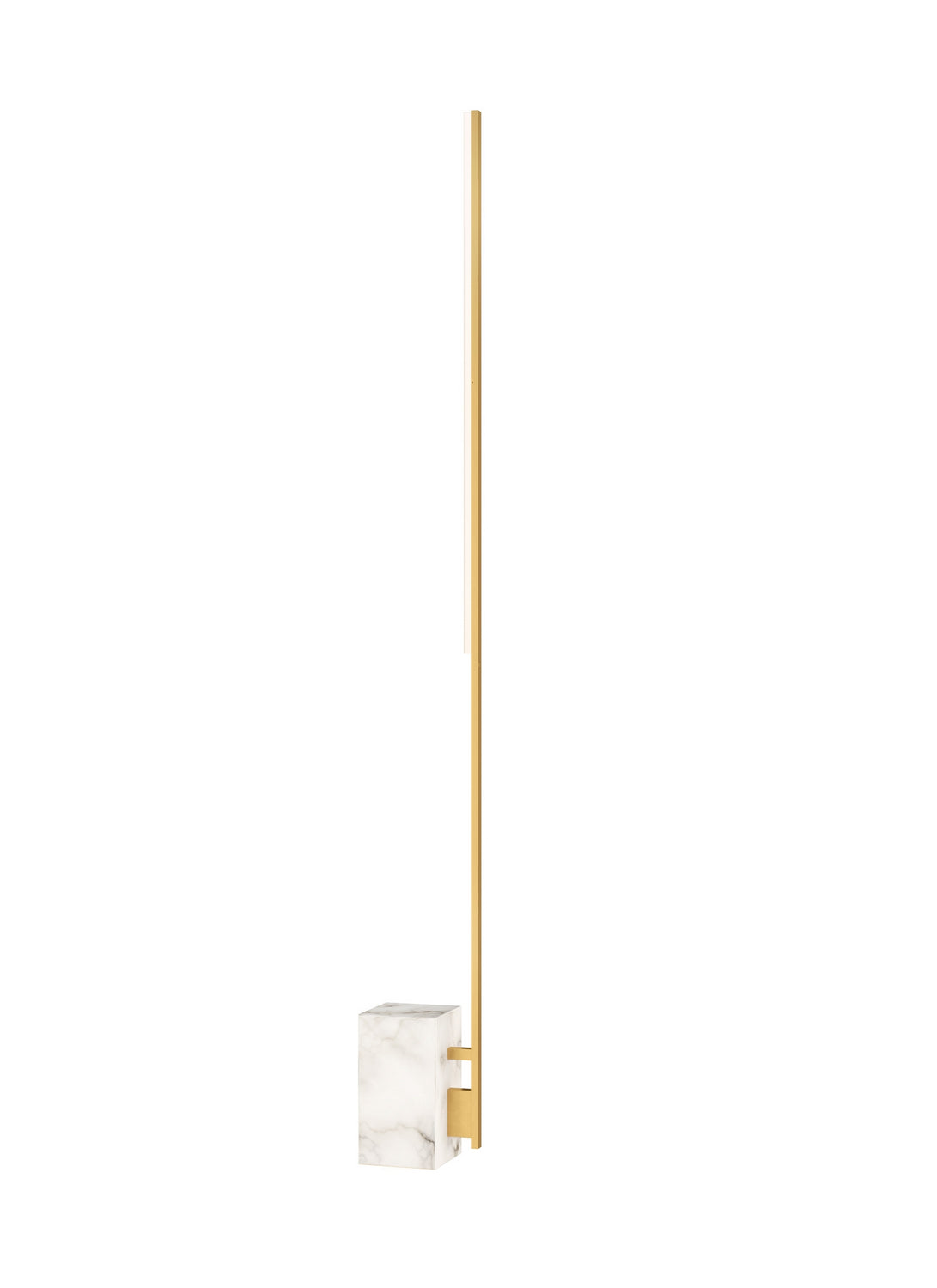 Klee LED Table Lamp in Natural Brass/White Marble