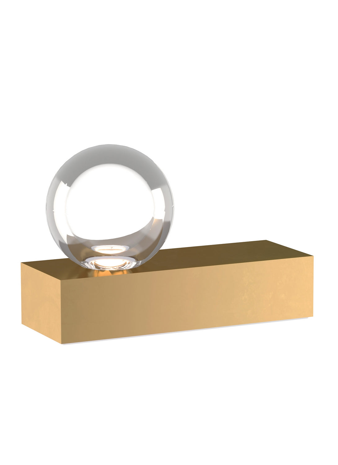Mina LED Table Lamp in Natural Brass