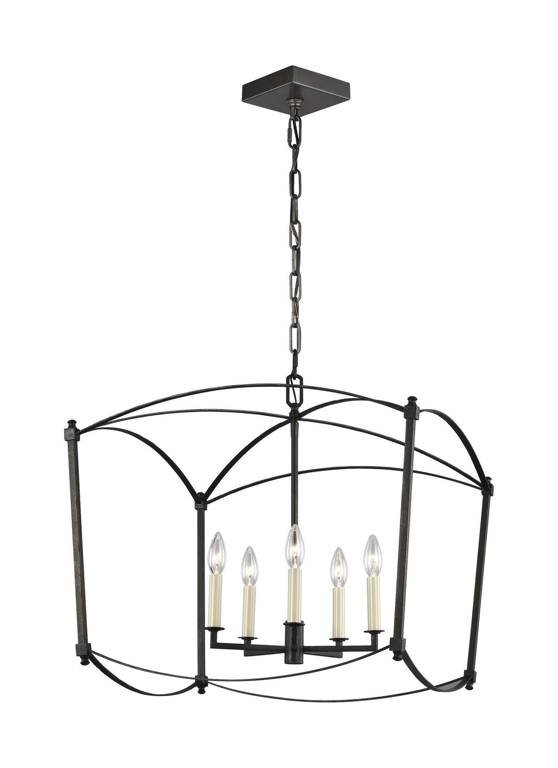 Thayer Five Light Lantern in Smith Steel