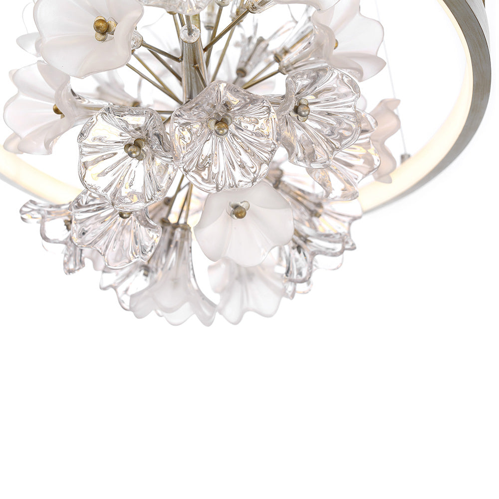 Clayton LED Chandelier in Brushed Silver