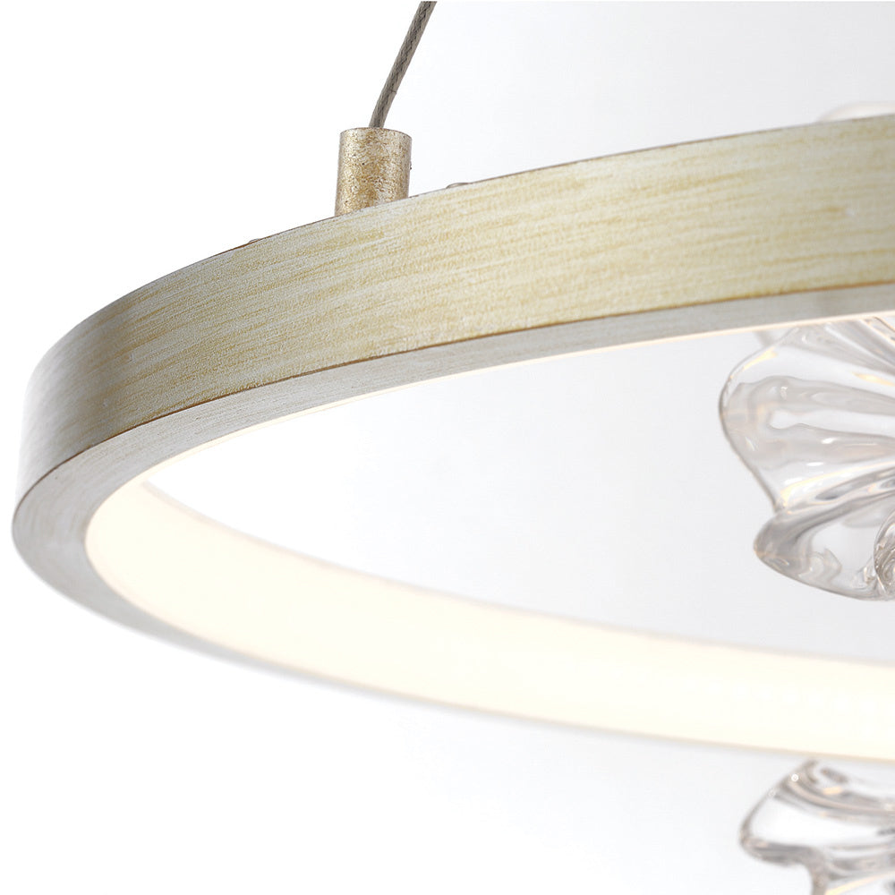 Clayton LED Chandelier in Brushed Silver