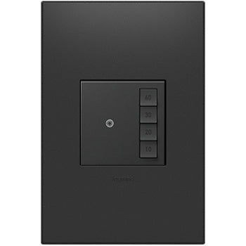 Adorne Timer Switch, Manual On/Timed Off with Microban in Graphite