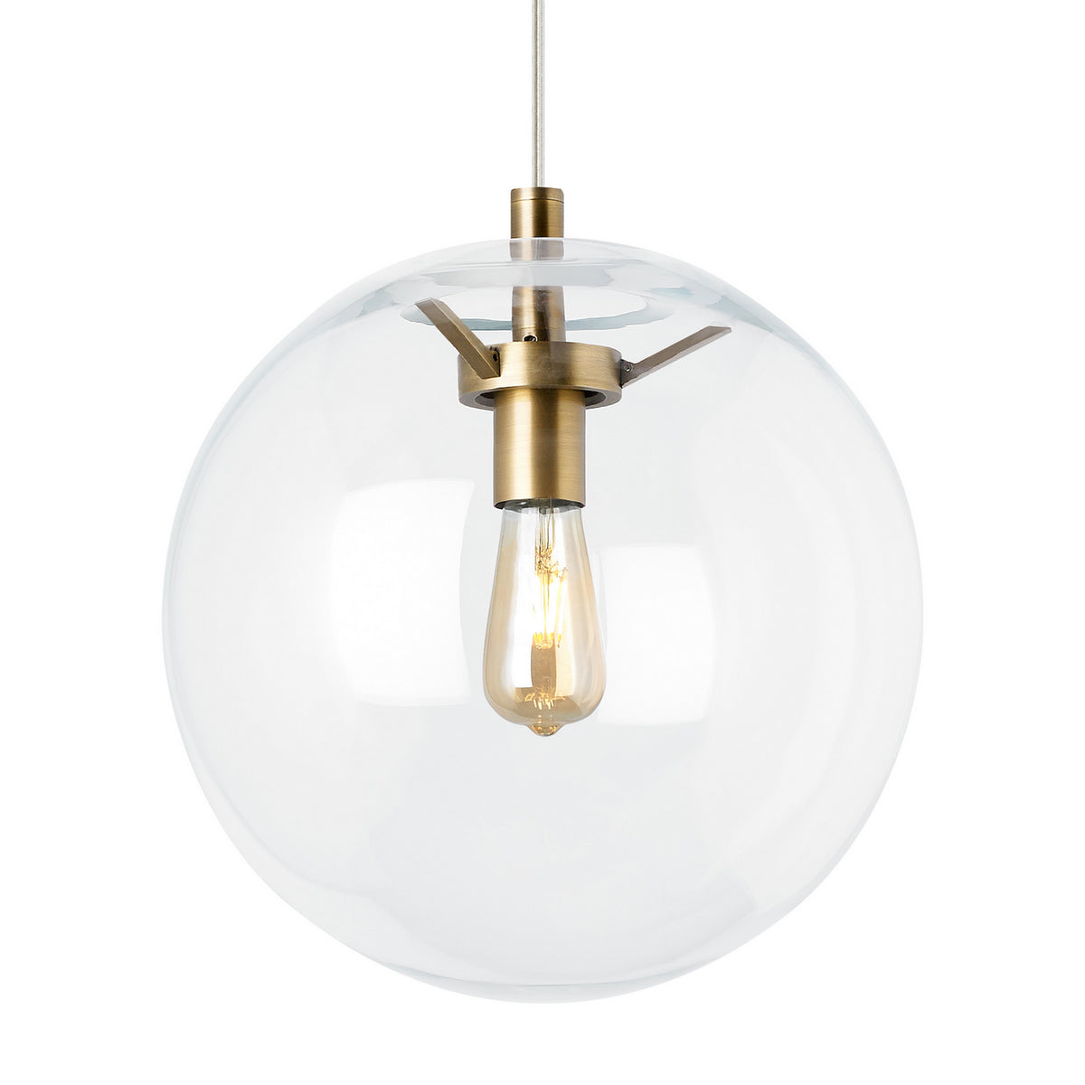 Palona LED Pendant in Aged Brass