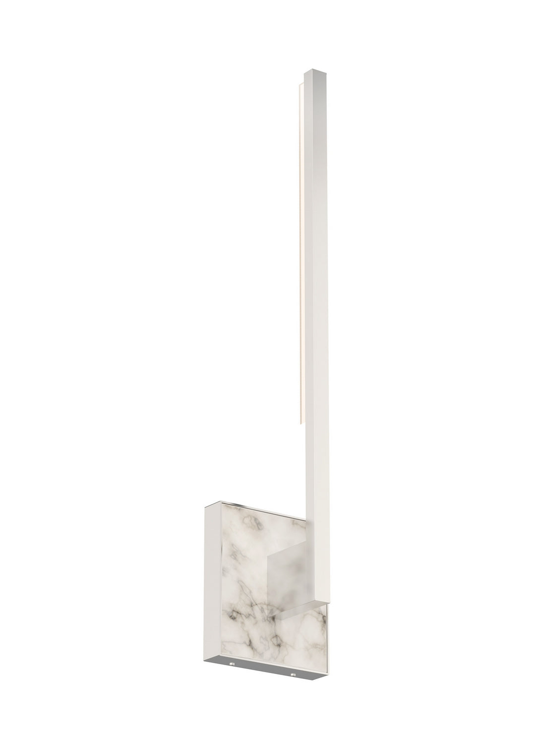 Klee LED Wall Sconce in Polished Nickel/White Marble