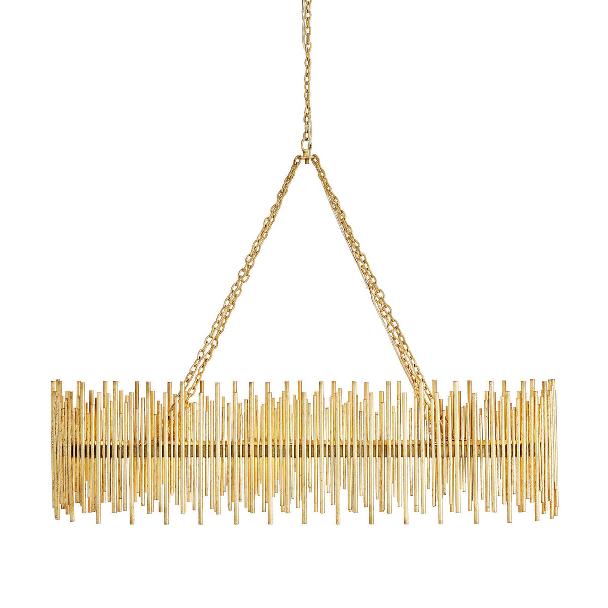 Prescott Ten Light Chandelier in Gold Leaf
