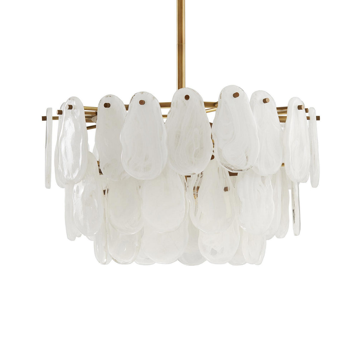 Leon Three Light Chandelier in Antique Brass