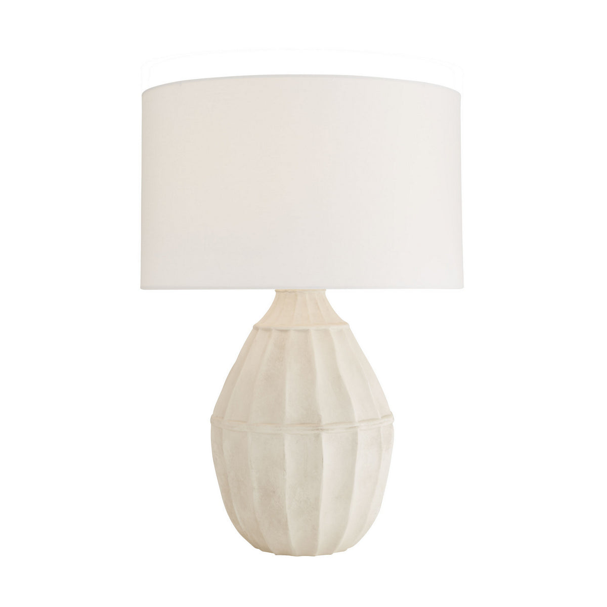 Lampe de table Tangier à deux lumières, couleur coquille d'œuf