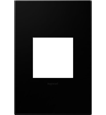 Adorne® Black Ink One-Gang Screwless Wall Plate