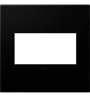 Adorne® Brushed Stainless Two-Gang Screwless Wall Plate