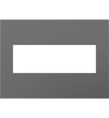 Adorne Three-Gang Screwless Wall Plate with Microban