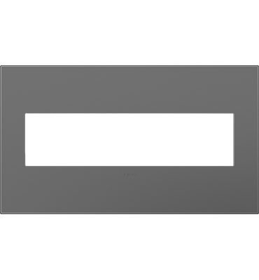 Adorne Four-Gang Screwless Wall Plate with Microban