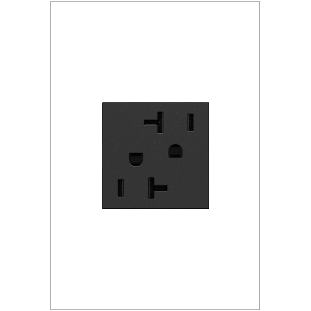 Adorne 20A Dual Tamper-Resistant Outlet Graphite