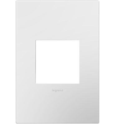 Adorne Gloss White-on-White One-Gang Screwless Wall Plate