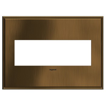 Adorne® Coffee Three-Gang Screwless Wall Plate