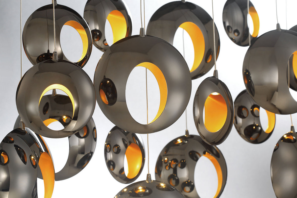 Arlington LED Chandelier in Chrome Black