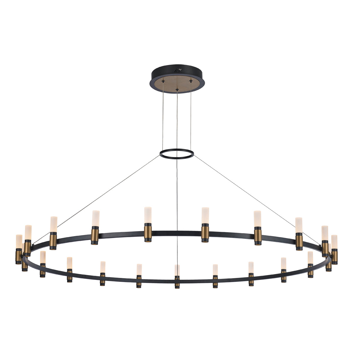 Albany LED Chandelier in Brass-Black Mix