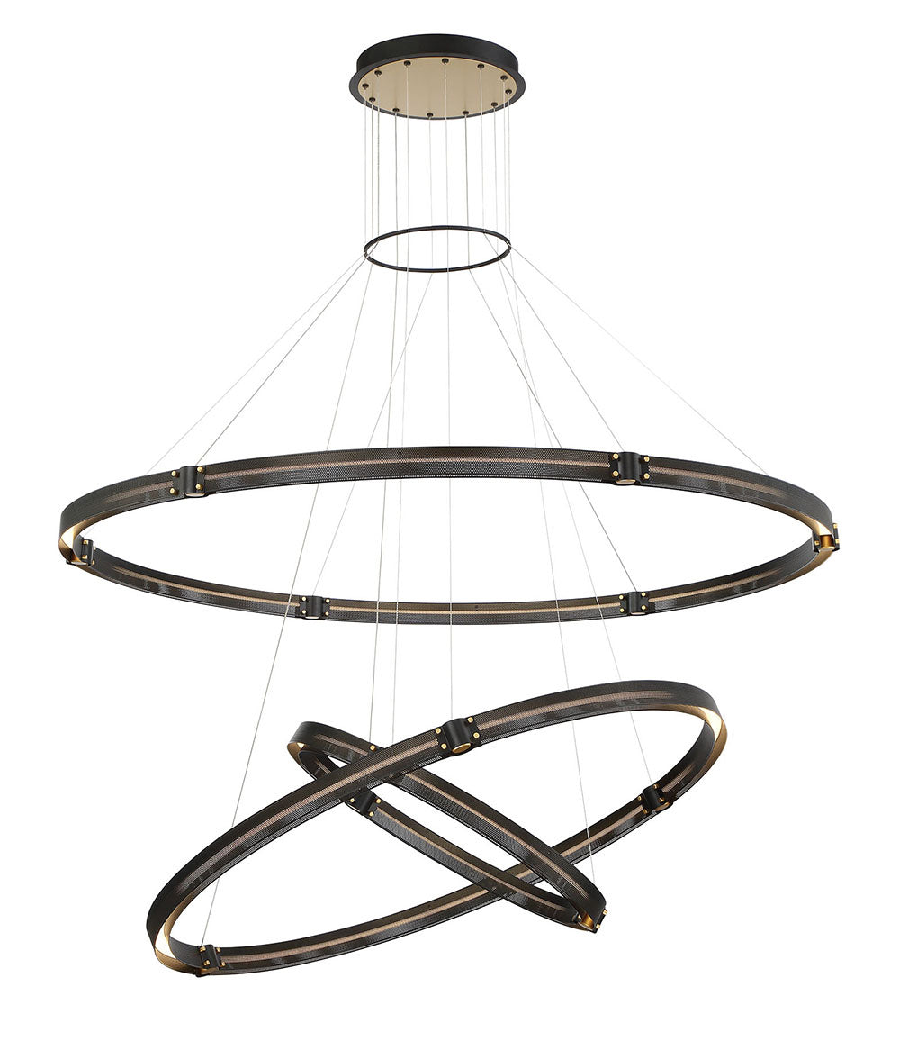 Admiral LED Chandelier in Gold-Black Mix