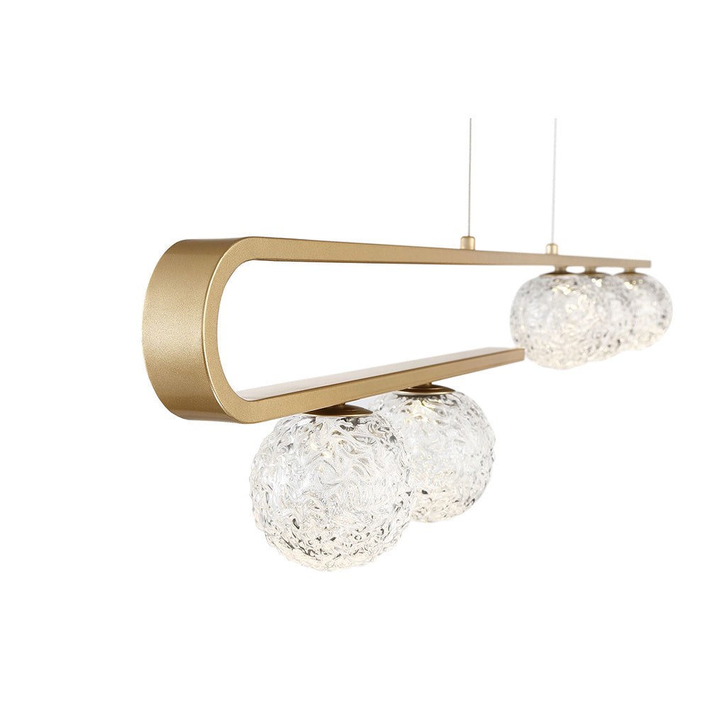 Phillimore LED Linear Chandelier in Satin Gold Paint