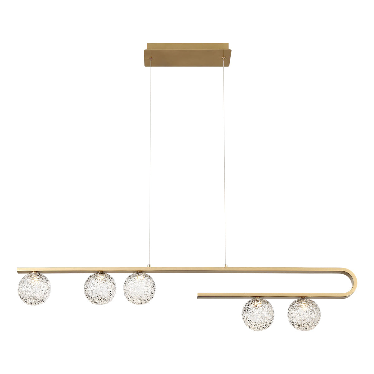 Phillimore LED Linear Chandelier in Satin Gold Paint