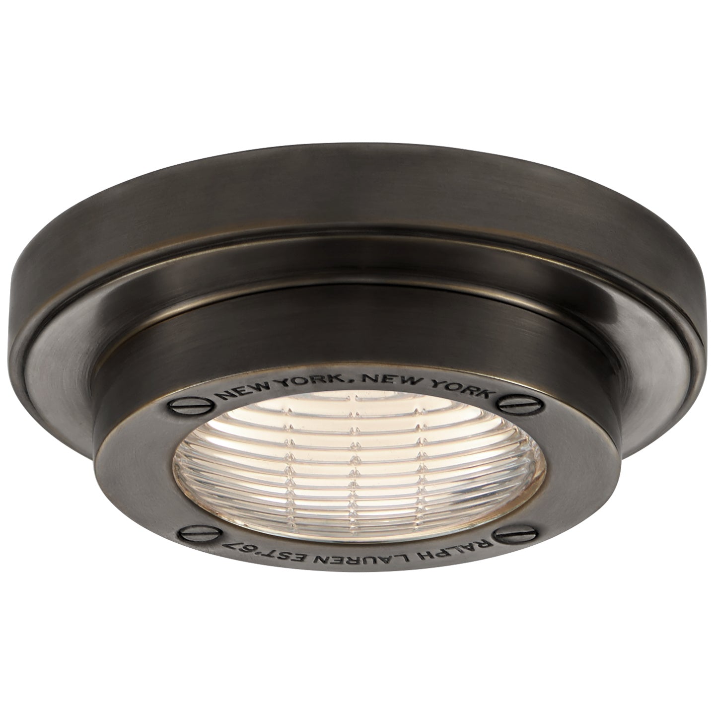 Grant 6.25" Solitaire Flush Mount in Polished Nickel