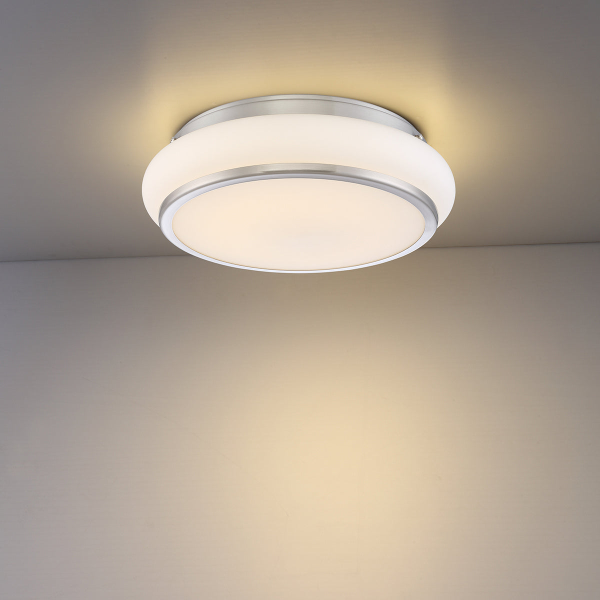 MUIR ,LED FLUSHMOUNT,LARGE,SN in Satin Nickel