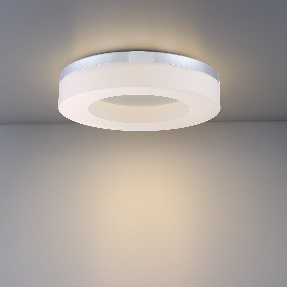 ABELL ,1LT LED FLUSH,LG,25W,CHR in Chrome