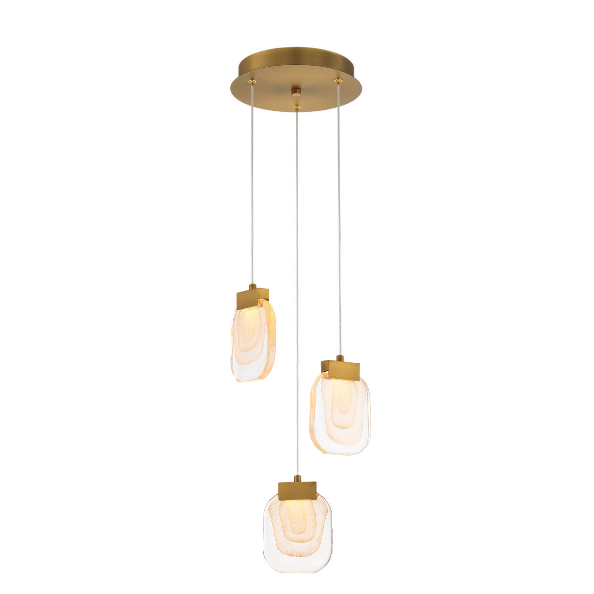 PAGET -CHD-3LT-10IN-GD-CL in Gold
