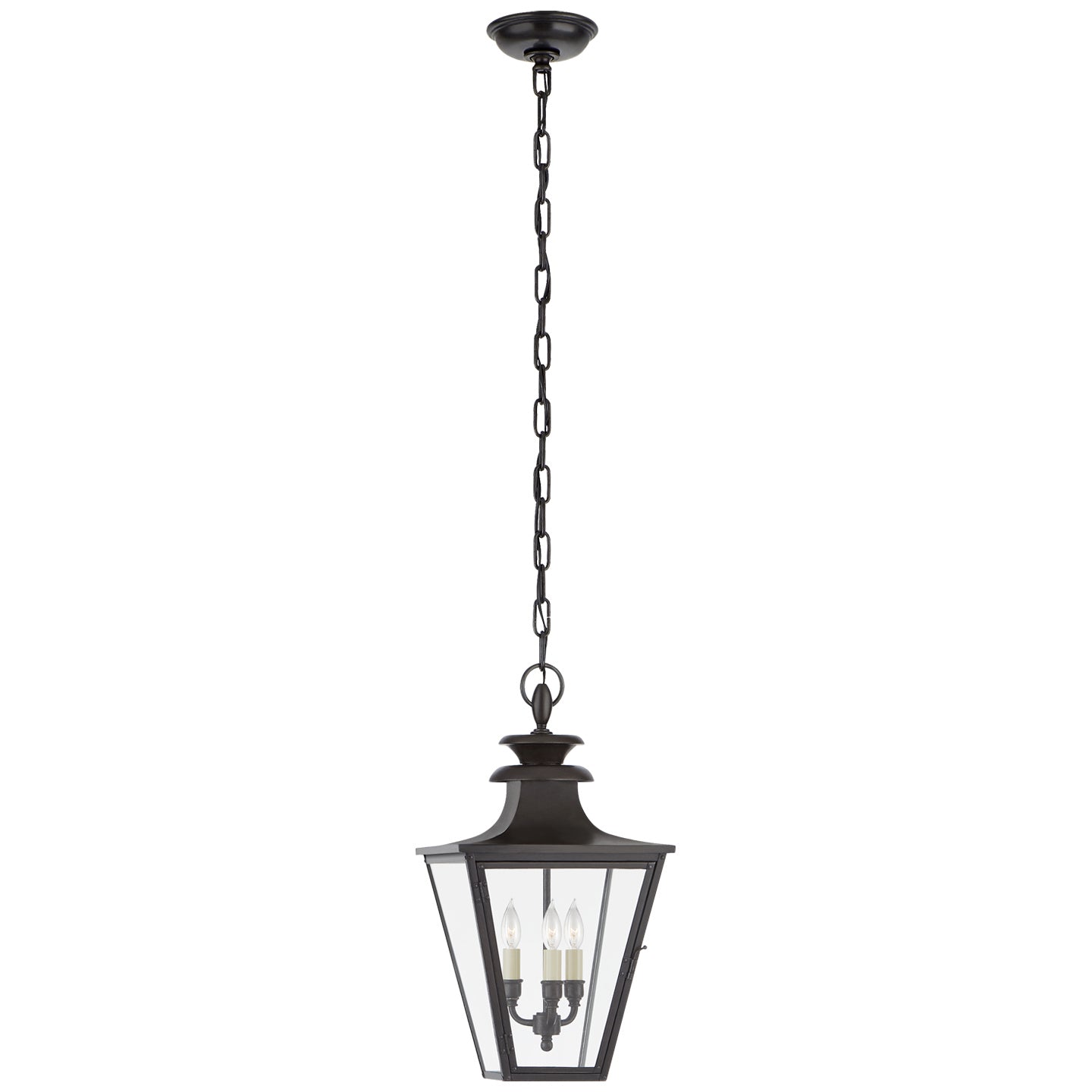 Albermarle Three Light Hanging Lantern in Blackened Copper