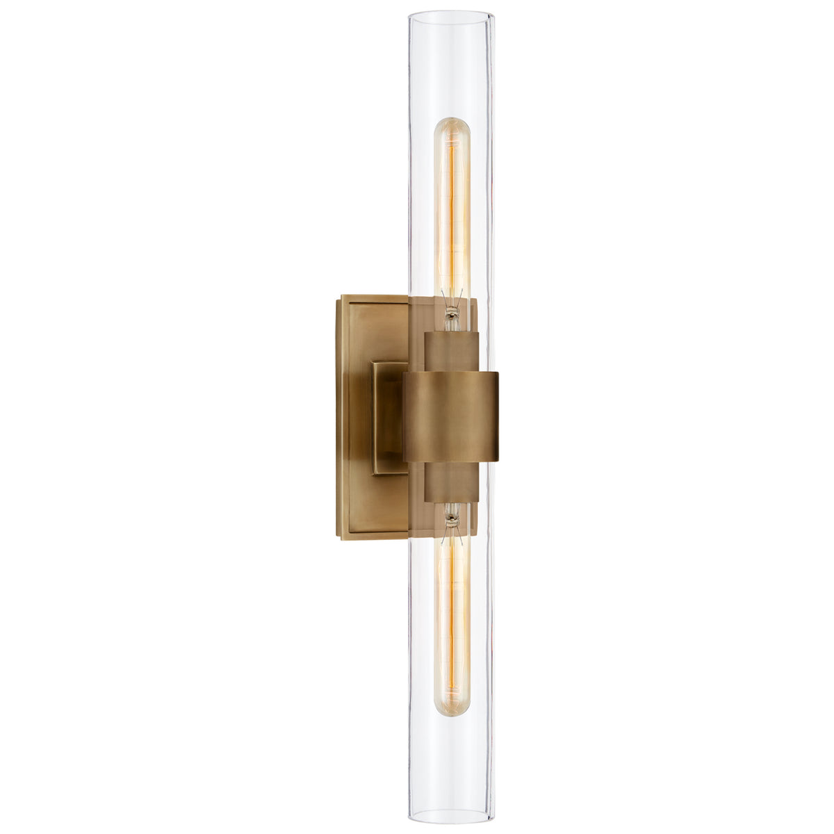 Presidio Two Light Wall Sconce in Hand-Rubbed Antique Brass