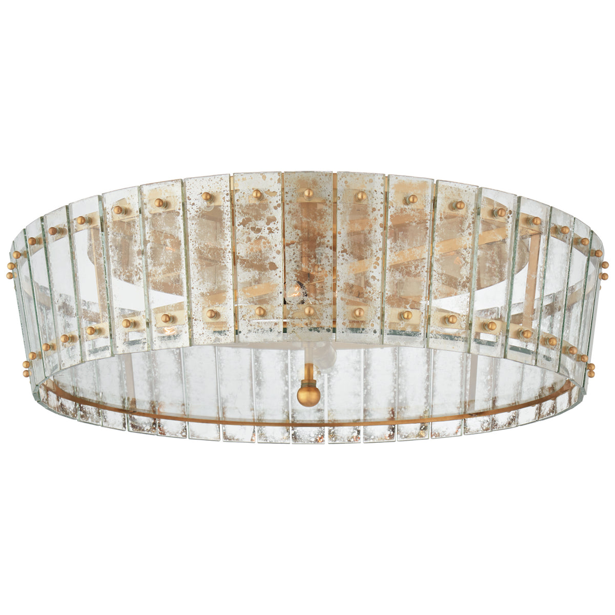 Cadence Four Light Flush Mount in Hand-Rubbed Antique Brass