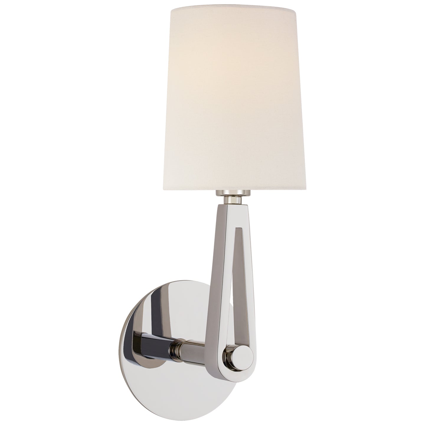Alpha One Light Wall Sconce in Polished Nickel