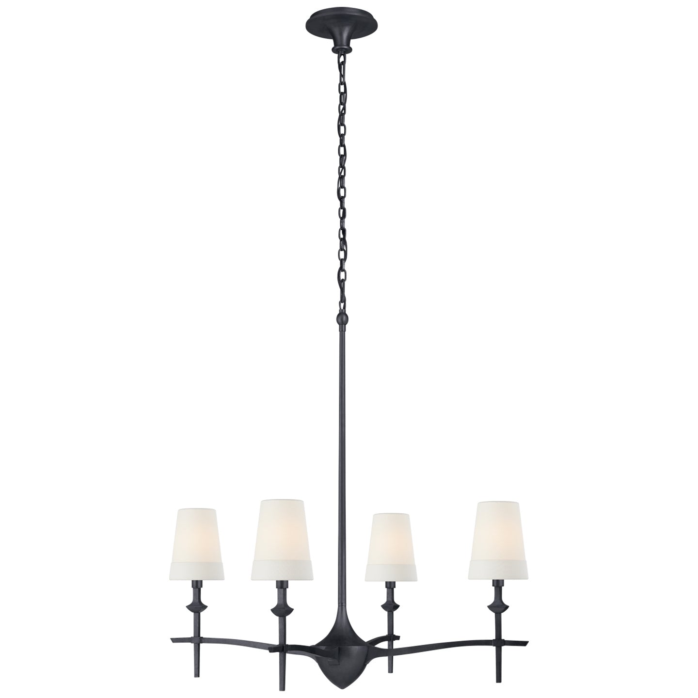 Pippa Four Light Chandelier in Aged Iron