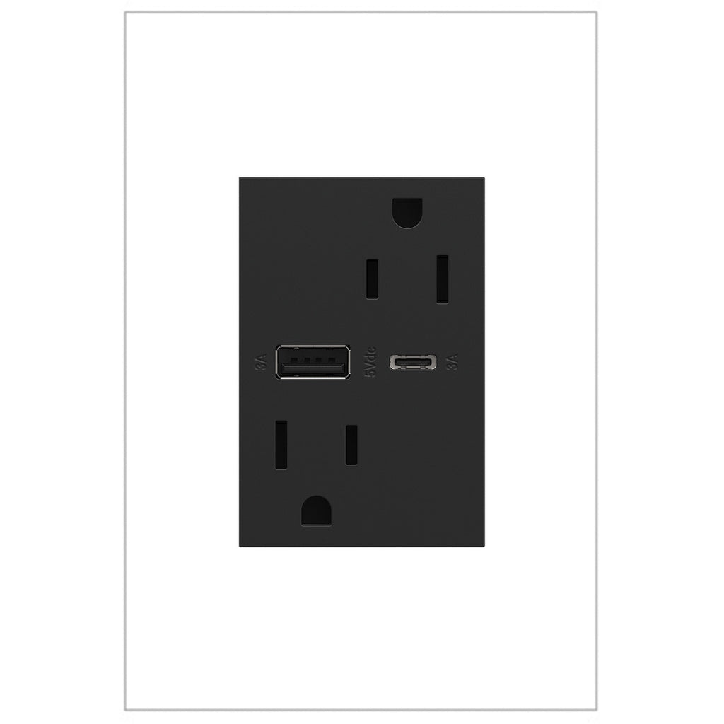 Outlets 15A Tamper-Resistant Ultra-Fast USB Type-A/C Outlet