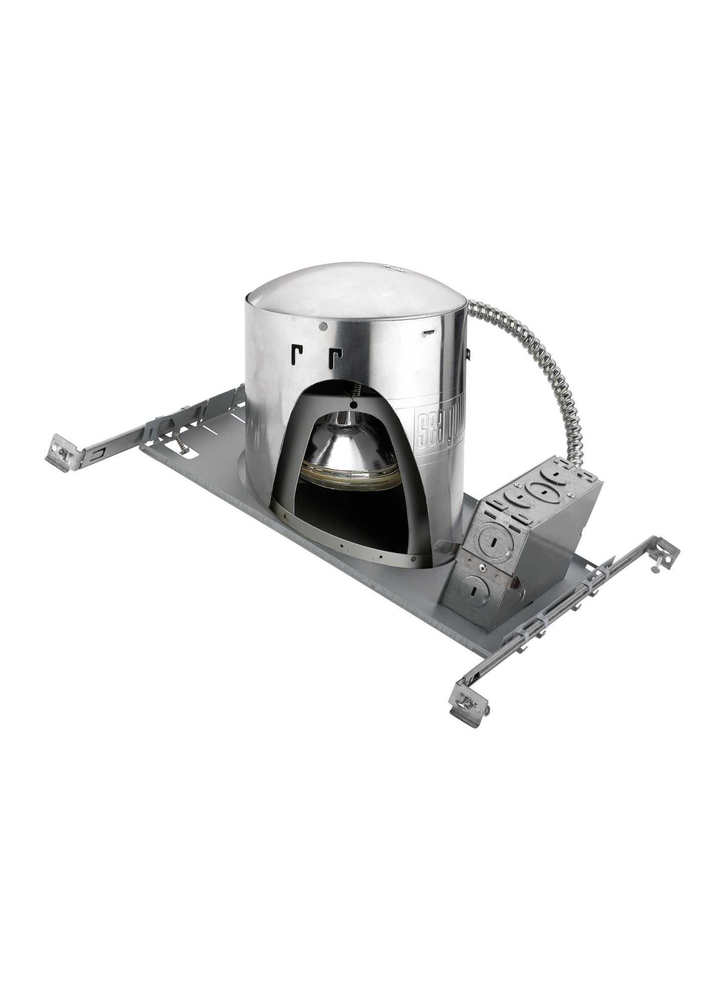 Boîtier encastré étanche pour plafond incliné de 6 po pour éclairage encastré de nouvelle construction