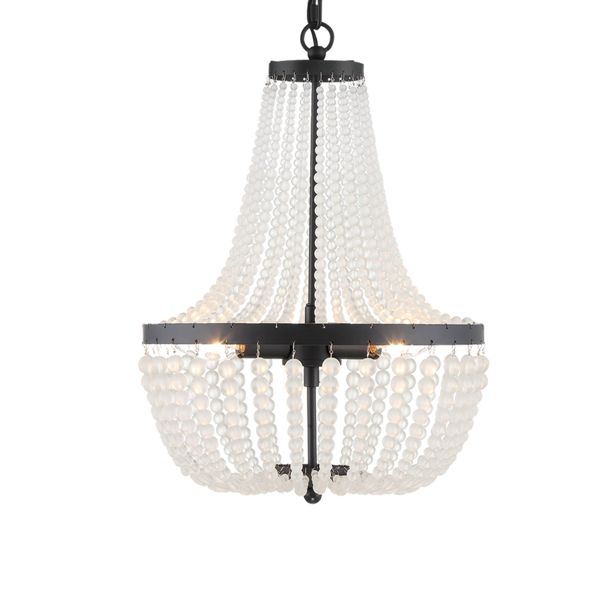 Rylee Three Light Chandelier in Matte Black