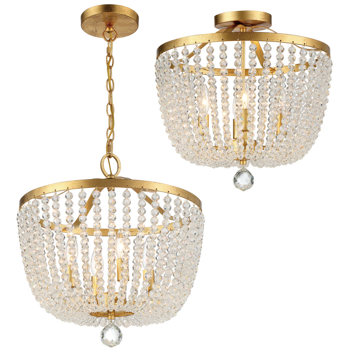 Rylee Four Light Semi Flush Mount
