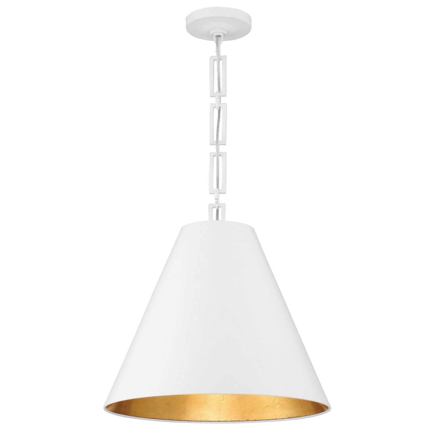 Alston Chandelier in Matte White + Antique Gold