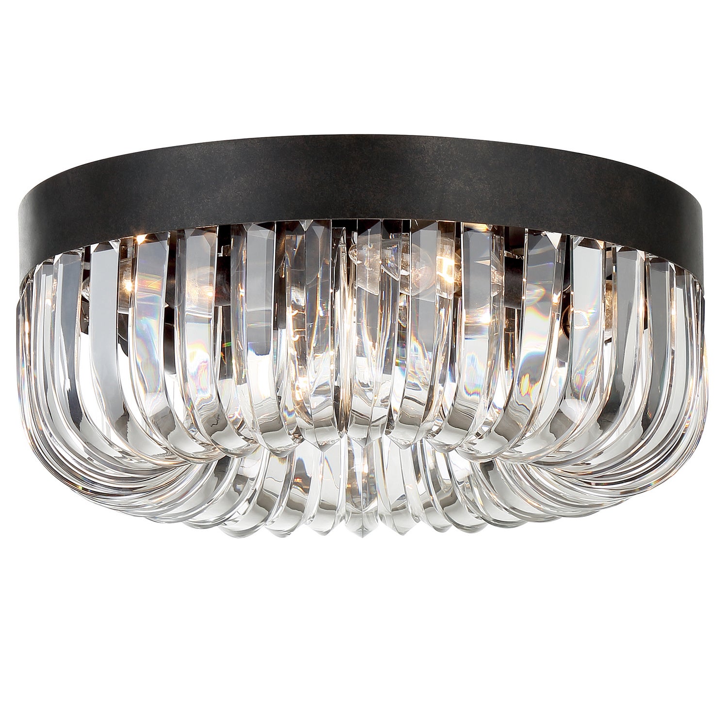 Alister Five Light Flush Mount in Charcoal Bronze