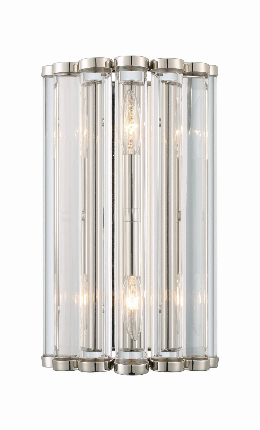 Elliot Two Light Wall Sconce in Polished Nickel