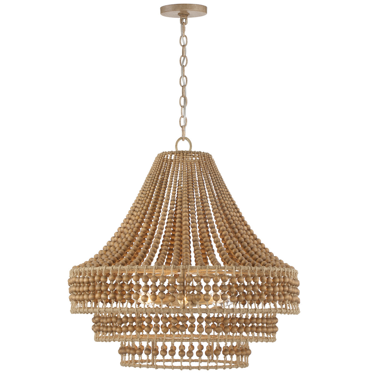 Silas Six Light Chandelier in Burnished Silver
